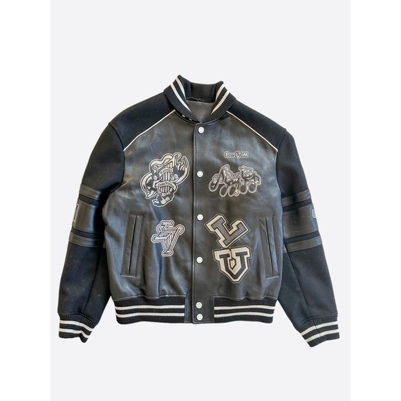 Louis Vuitton Chains Camo Varsity Jacket Louis Vuitton Black